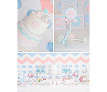 Chevron Gender Reveal Party Baby Shower Printables Collection